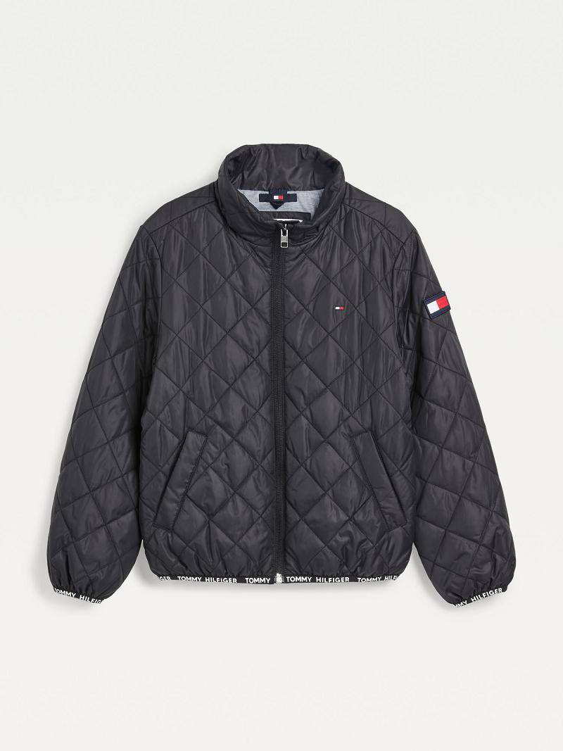 Fiú Tommy Hilfiger Quilted Kabát Szürke | HU 2126HAP